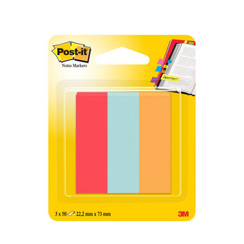 Znaczniki samoprzylepne Post-it®, 3 neonowe kolory, 22,2x73mm, 3x50 znaczników