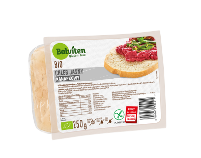 Chleb Jasny Kanapkowy  Bezglutenowy Bio 250 G - Balviten [BIO]