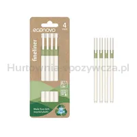 Cienkopis ECONOVO, 0,4mm, 4 szt., biało-zielony - 2