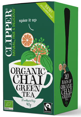 Clipper  Herbata Zielona Chai Z Cynamonem I Kardamonem Fair Trade Bio (20 X 2 G) 40 G [BIO]