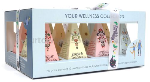 Kolekcja Herbatek Owocowo - Ziołowych Bio Piramidki (Your Wellness - 6 Smaków) (12 X 2 G) 24 G - English Tea Shop [BIO]