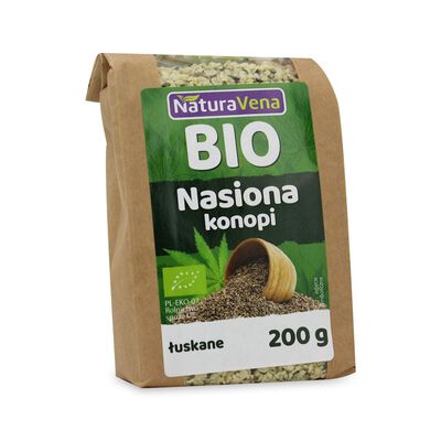 Nasiona Konopi Łuskane Bio 200 G - Naturavena [BIO]