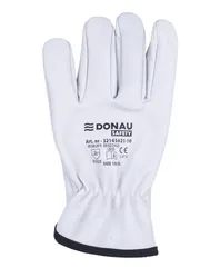 Rękawice robocze DONAU SAFETY DS-DRIVCOW, driver, skóra bydlęca, rozm. 11/XXL, białe