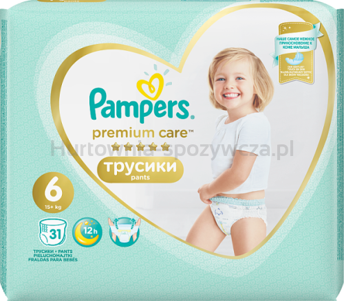 Pampers Premium Care Pants, Rozmiar 6, 31 Pieluchomajtek