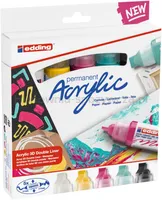 Marker akrylowy 3D e-5400 EDDING, podwójny, 2-3 mm, 5-10 mm, 5 szt., mix kolorów - 2
