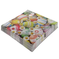 Serwetki Daisies among Eggs, Serwetki Tete a Tete 3-warstwowe 33x33cm składane 1/4 20szt. w paczce