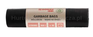 Worki na śmieci DONAU ECO, mocne (LDPE), 160l, 10 szt., czarne