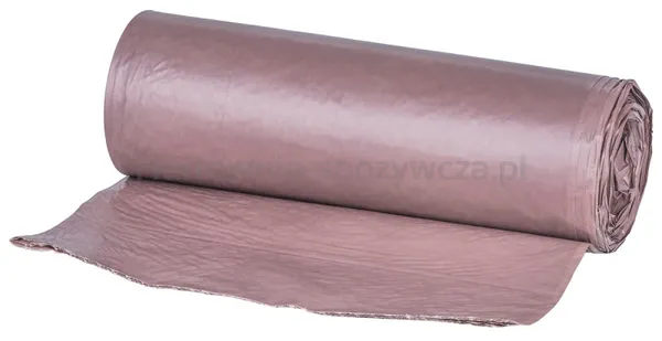 Worki na śmieci DONAU HOME, do segregacji, odpady BIO (LDPE), 120l, 10 szt., brązowe