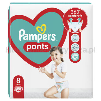 Pampers Pants Pieluchomajtki, Rozmiar 8, 32 Sztuk, 19Kg+