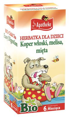 Apotheke Herbatka Dla Dzieci - Koper Włoski, Melisa I Mięta Po 6 Miesiącu Bio (20 X 1,5 G) 30 G [BIO]