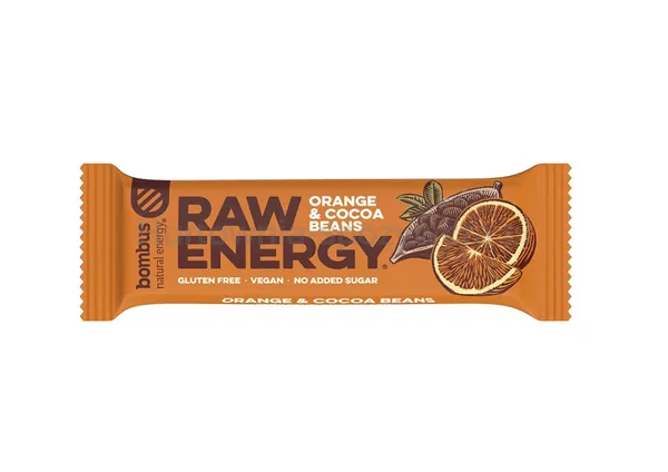 Baton Raw Energy Pomarańcz-Ziarna Kakao Bezgl. 50 G