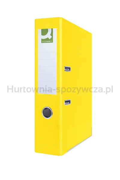 Q-Connect Segregator Hero z szyną, PP, A4/75mm, żółty 
