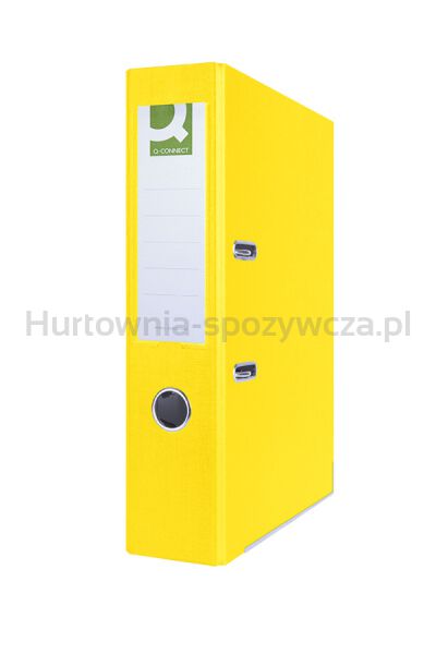 Q-Connect Segregator Hero z szyną, PP, A4/75mm, żółty 