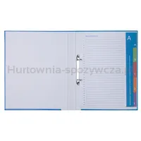 Segregator ringowy DONAU do akt osobowych, tekturowy, A4/2R/20mm, przek. A-E, niebieski - 2