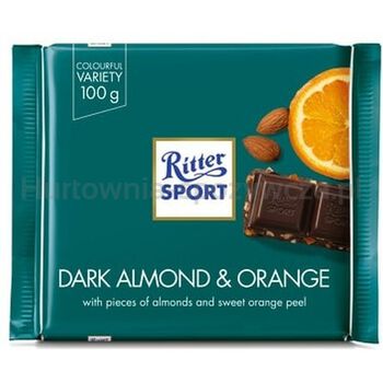 Ritter Sport Czekolada Gorzka Z Migdałami I Pomarańczą 100G