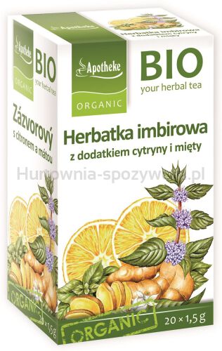 Herbatka Imbirowa (Cytryna I Mięta) Bio (20 X 1,5 G) 30 G - Apotheke [BIO]