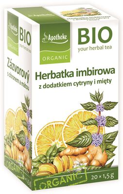 Apotheke Herbatka Imbirowa (Cytryna I Mięta) Bio (20 X 1,5 G) 30 G [BIO]