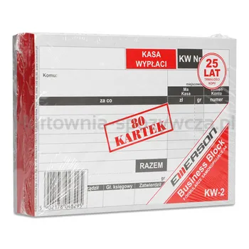 Druk kasa wyda Emerson wielokopia, format A6, 5 bloczków x 80 kartek