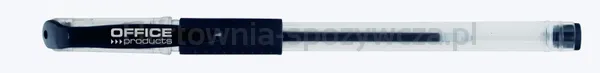 Office Products Długopis żelowy, gumowy uchwyt, 0,5mm, czarny 