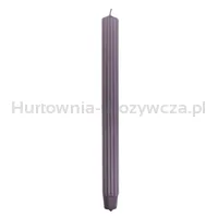 Świeca stołowa długa ryflowana DONAU HOME, 25x300 mm, 4 szt., jeżyna - 2
