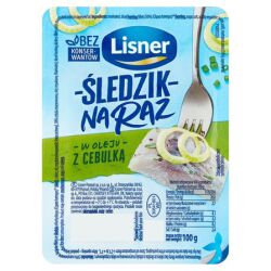 Lisner Śledzik Na Raz Z Dodatkiem Cebuli Bez Konserwantów 100G