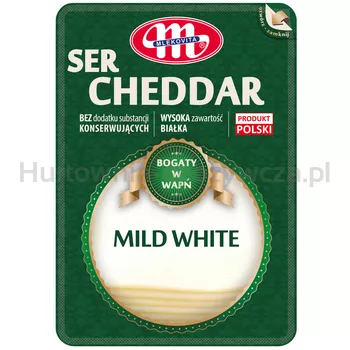 Mlekovita Ser Cheddar Mild White plastry 300g