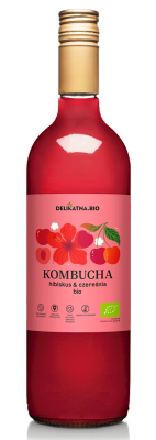 Kombucha Hibiskus I Czereśnia Bio 750 Ml - Delikatna [BIO]