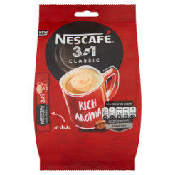 Nescafe 3In1 Classic Rozpuszczalny Napój Kawowy 165 G (10 X 16,5 G)