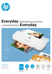 Folie Laminacyjne Hp Everyday, A3, 80 Mic, 25 Szt., Przezroczyste/Połysk