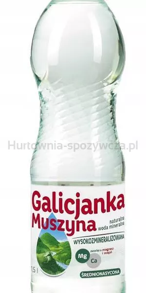 Galicjanka Woda Mineralna wysokozmineralizowana średnionasycona CO2, wapniowo-magnezowa 1,5l