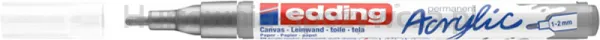 Marker akrylowy e-5300 EDDING, 1-2 mm, matowe srebro