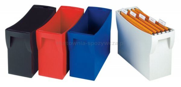 Pojemnik na teczki zawieszkowe HAN Swing, polistyren, A4, szary - 4
