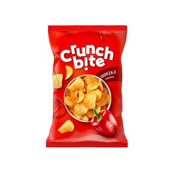 Crunch bite Chipsy ziemniaczane o smaku paprykowym 140 g