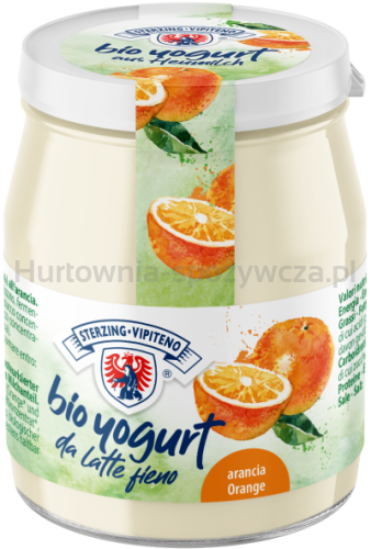 Jogurt Pomarańczowy Z Mleka Siennego Bezglutenowy Bio 150 G (Słoik) - Sterzing-Vipiteno [BIO]