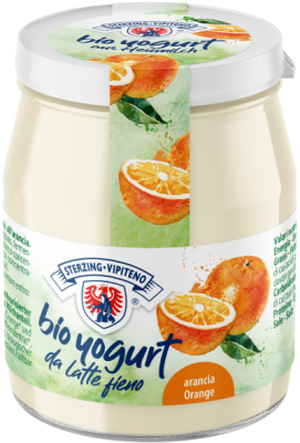 Jogurt Pomarańczowy Z Mleka Siennego Bezglutenowy Bio 150 G (Słoik) - Sterzing-Vipiteno [BIO]