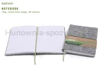 Notes ECONOVO, z recyklingu, okładka z filcu, w linie, 96 kart, 70gsm, szary - 10