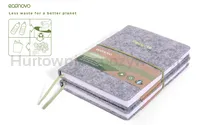Notes ECONOVO, z recyklingu, okładka z filcu, w linie, 96 kart, 70gsm, szary - 9