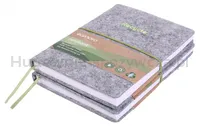 Notes ECONOVO, z recyklingu, okładka z filcu, w linie, 96 kart, 70gsm, szary - 5