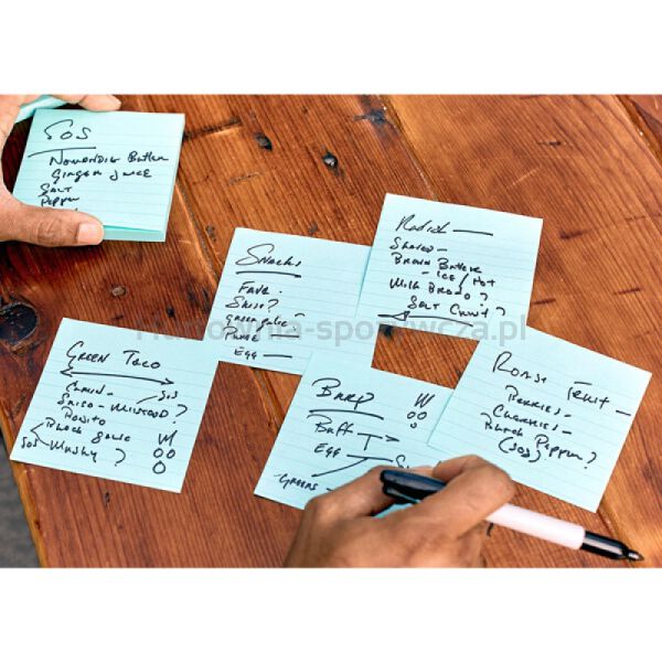Post-It Karteczki samoprzylepneSuper Sticky XL, OASIS, w linię, 101x101mm, 3x70 kart.  - 2