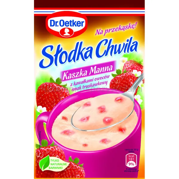 Dr.Oetker Słodka Chwila Kaszka Manna Truskawkowa 47,5G
