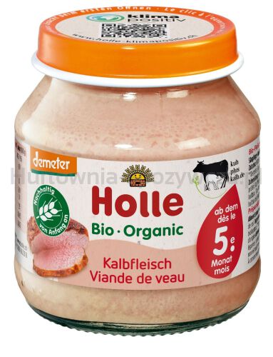 Mięso Cielęcina Bez Dodatku Cukrów Bezglutenowe Od 5 Miesiąca Demeter Bio 125 G - Holle [BIO]