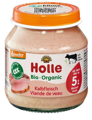 Holle Mięso Cielęcina Bez Dodatku Cukrów Bezglutenowe Od 5 Miesiąca Demeter Bio 125 G [BIO]