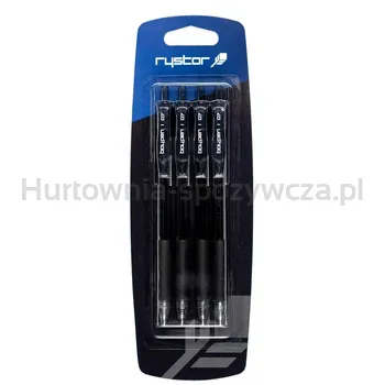 Boy-Pen Długopis czarny 4sztuki blister Rystor