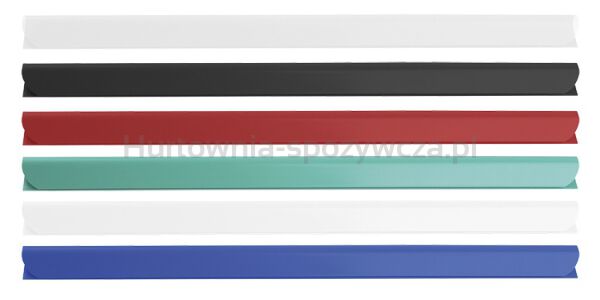 Donau Listwa zaciskająca, PVC, A4, 6mm, do 60 kartek, czerwona  - 2