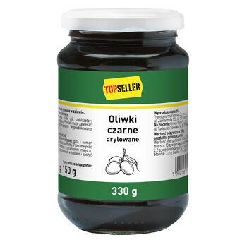 Topseller Oliwki czarne drylowane 330g