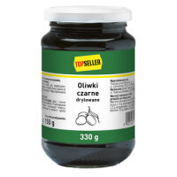 Topseller Oliwki czarne drylowane 330g