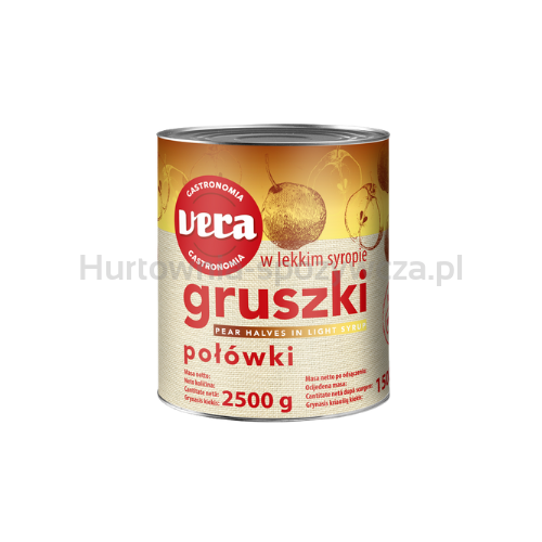 Vera Gruszki połówki w syropie 2500/1500 g 