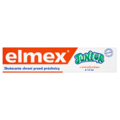 Elmex Junior Pasta Do Zębów Dla Dzieci 6-12 Lat 75 Ml