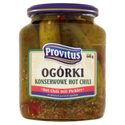 Provitus Ogórki Konserwowe Hot Chili 640 G