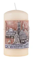 Świeca słupek DONAU HOME Africa Travel, 80x150mm, kremowy - 3